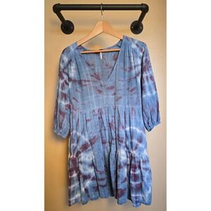 Young fabulous and broke mini tie dye‎ boho dress women's size xs